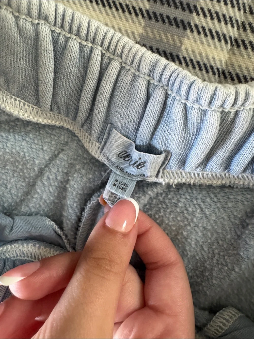 aerie Dusty Blue Button-Up Funnel Neck Pullover and barrel sweatpants set
